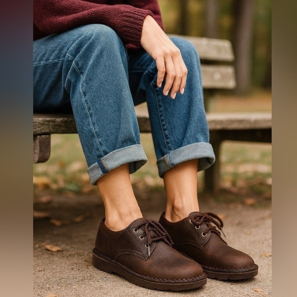 Natural Sport Brown Lace-Up Shoes
